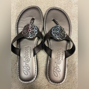 Brighton ‘Alice’ pewter sandals size 7.5 New